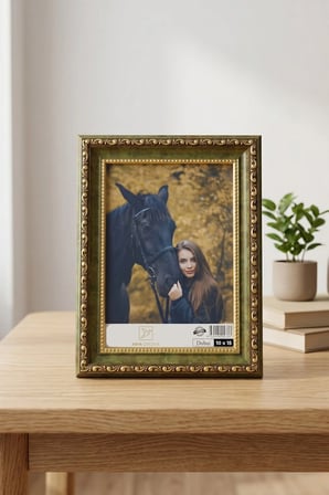 Osmanlı Saray Serisi 10x15 cm Fotoğraf Çerçevesi Camlı Ayaklı Dekoratif Masaüstü & Duvar Tipi Plastik Çerçeve