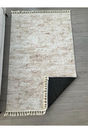 Puffy Kabartma Desenli Yıkanabilir Kaymaz Taban Salon Halısı Mutfak Koridor Halısı S52