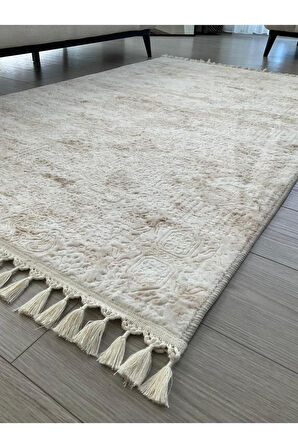 Puffy Kabartma Desenli Yıkanabilir Kaymaz Taban Salon Halısı Mutfak Koridor Halısı S52