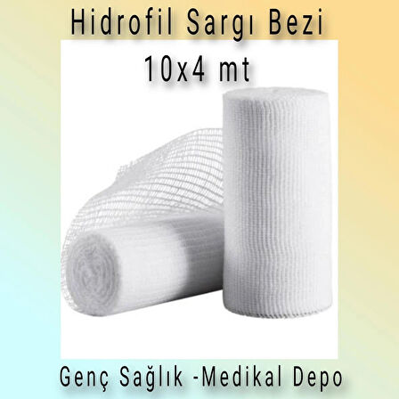 Hidrofil Sargı Bezi 10cm x4 m 100 Adet