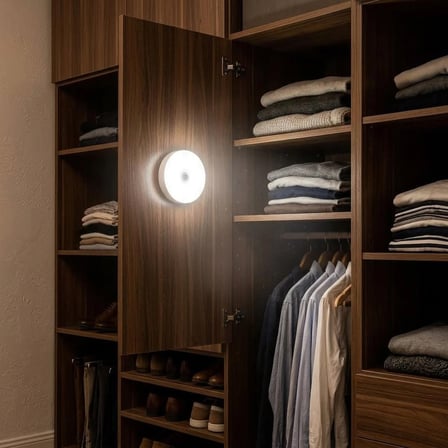Hareket Sensörlü LED Koridor, Merdiven, Gardırop ve Yatak Odası Lambası - Sıcak Sarı & Beyaz Işık 2 Modlu