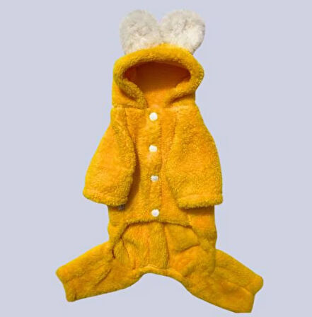 Gedyco Sarı Peluş Küçük Irk Köpek Tulumu