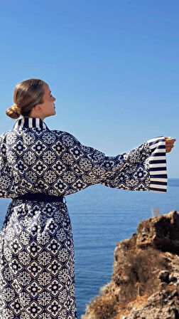 Saten Kimono(Çanta Hediyeli)