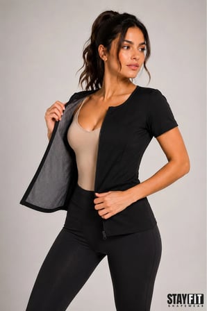 Unisex Sauna Fit Body Terleme Polymer Kumaş Korse