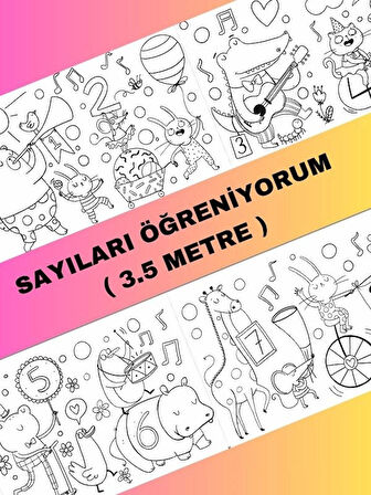 Sayıları Öğreniyorum Boyama Kağıdı – 3.5 Metre