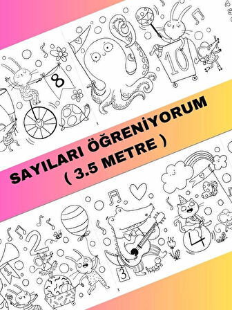 Sayıları Öğreniyorum Boyama Kağıdı – 3.5 Metre