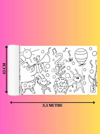 Sayıları Öğreniyorum Boyama Kağıdı – 3.5 Metre