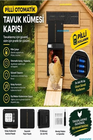 KÜMES KAPISI OTOMATIK DİGİTAL EKRAN (PİLLİ)