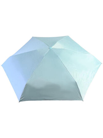 6 Telli Mini Cepboy Kapsullü Şemsiye -Açık Mavi