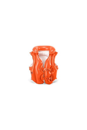 Çocuk Can Yeleği Yakalı  50x47 Cm 3-6 Yaş Kırmızı