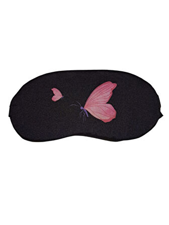 Işığı Geçirmez Yumuşak Rahat Kelebek Desenli Uyku Bandı Uyku Gözlüğü Araba Ev Ofis Spa Meditasyon Göz Bandı