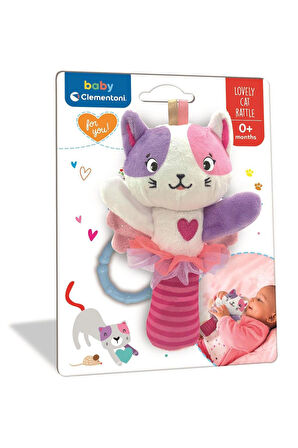 Baby Clementoni Sevimli Peluş Kedi Çıngırak Dişlik
