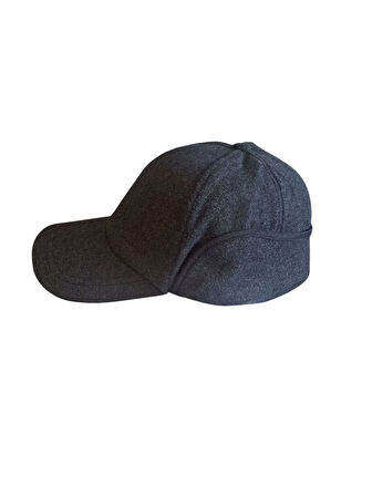 Kulaklı Füme Kaşe Şapka Kışlık Kaşe Erkek Şapka