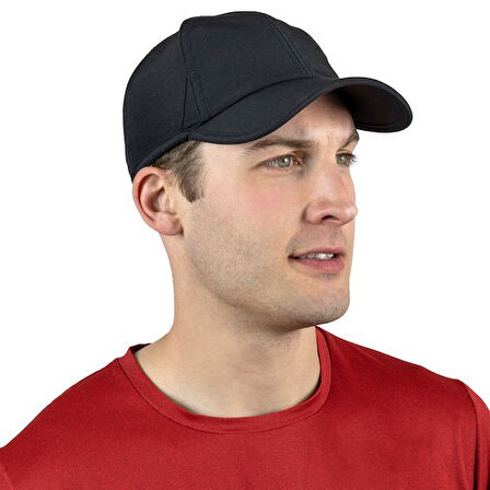 Düz Siyah Şapka Sportif Cap 