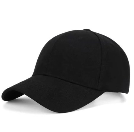 Düz Siyah Şapka Sportif Cap 