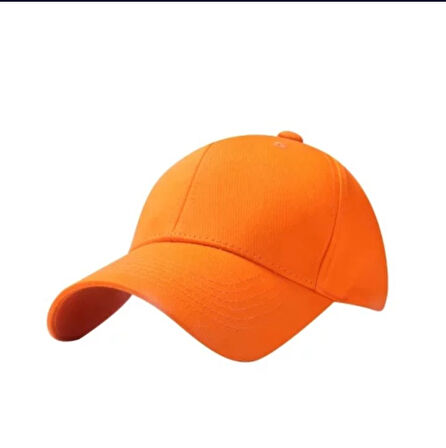 Düz Turuncu Gabardin Spor Şapka Spor Cap
