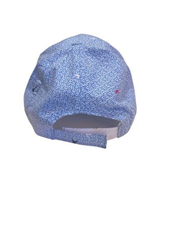 Mavi Kırlangıc Desenli Çocuk Şapkası Ayarlanabilir Çocuk Cap 3-6 Yaş