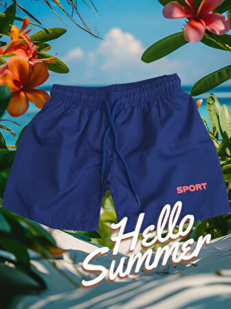 Mavi Çocuk Deniz Havuz Şortu Mayo 4-5 Yaş