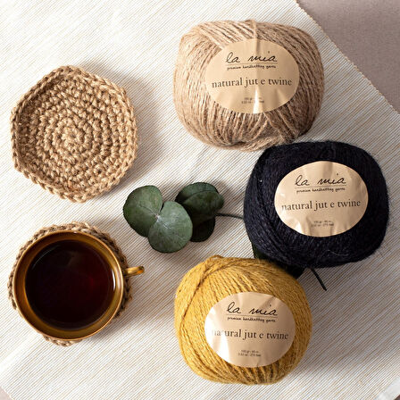 La Mia Natural Jute Twine 100 gr Bordo Jüt İp - L211 - 34105