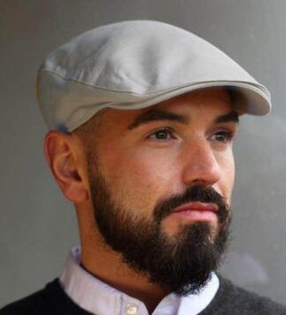 Bej Yazlık London Kasket Şapka İtlyan Kalıp Kasket