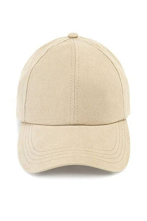 Düzrenk Bej Gabardin Spor Şapka Spor Cap