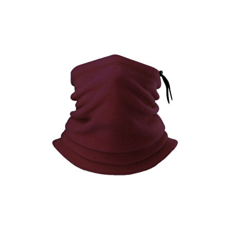 Kışlık Spor Unisex Bordo Polar Boyunluk Bordo Polar
