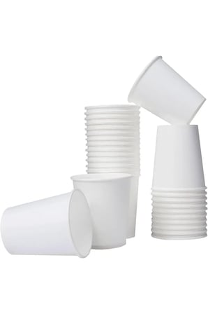Tek kullanımlık Beyaz 7 Oz 500 Adet Karton Bardak Desensiz Akmaz Kokusuz 1.kalite 170 GR