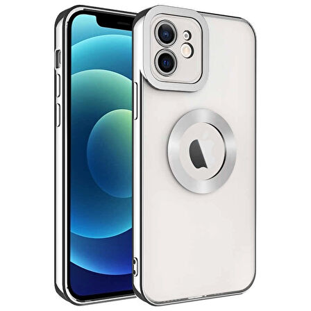 Apple iPhone 12 Kılıf Kamera Korumalı Logo Gösteren Omega Kapak
