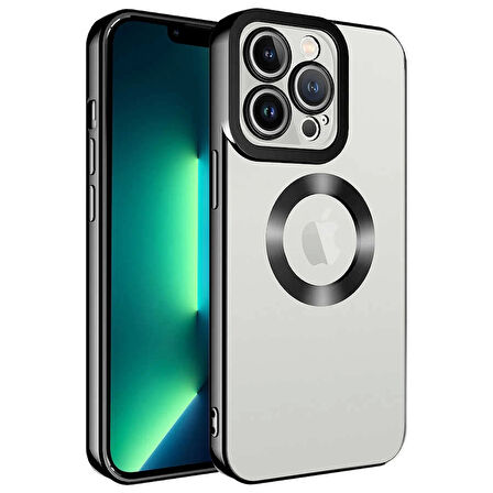 Apple iPhone 13 Pro Kılıf Kamera Korumalı Logo Gösteren Omega Kapak