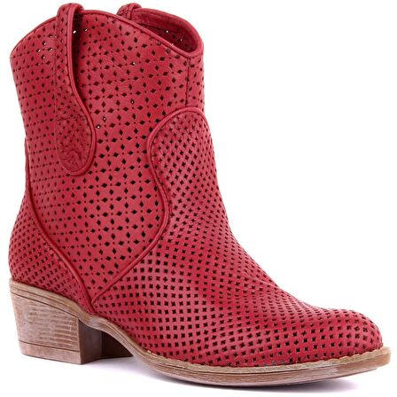 Sail Lakers - Bordo Deri Fermuarsız Kadın Yaz Botu