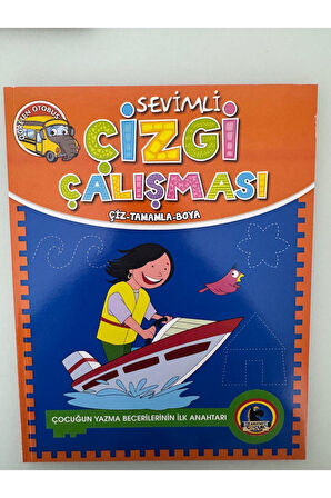 Sevimli Çizgi Çalışmaları Çiz Tamamla Boya