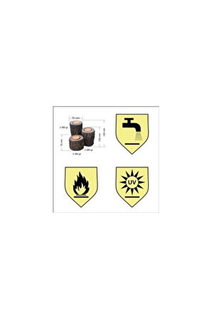 Simstyle Kütük Görünümlü 3 Lü Set Mumluk