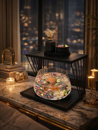 Işıklı Betta Akvaryum & Fanusu Modern Tasarım LED Aydınlatmalı Modern Temalı