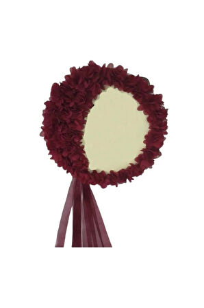 Isme Özel Deri Tef Kına Tefi Lazer Güllerle Süslenmiş Gelin Tefi 22cm Çap