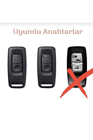 Honda Pcx 2021-2022-2023-2024-2025 Model Uyumlu Anahtar Kılıfı Beyaz/gold Forza Için Uymaz
