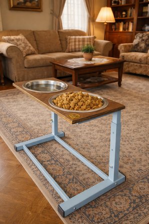 Ayarlanabilir Kedi Köpek Mama Kabı 3 Kademe 2 Çelik Kase Standı Şık Modern Tasarım