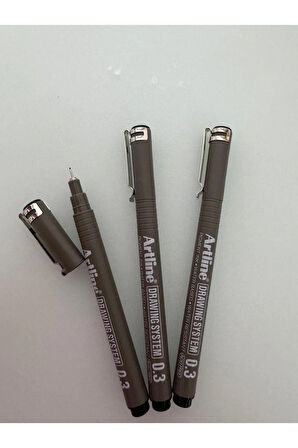 Çizim Kalemi 0.3 MM Siyah (3 adet)