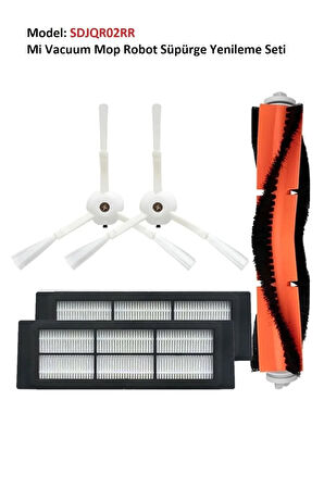 Mi Robot Vacuum Model: Sdjqr02rr Uyumlu Yeni Nesil Hepa Filtre Fırça Seti