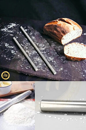 Masterchef 60Cm Paslanmaz Metal Profesyonel Oklava Eşsiz Hamur Açma Deneyimi Dayanıklı Ve Ergonomik