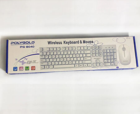 Kablosuz Klavye Mouse Set (Beyaz)