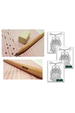 Faber-castell Natural Ösym Kurşun Kalemi 30"lu 2,5 B Faber-castell 100 Yp Çizgili Defter A4 3 Adet