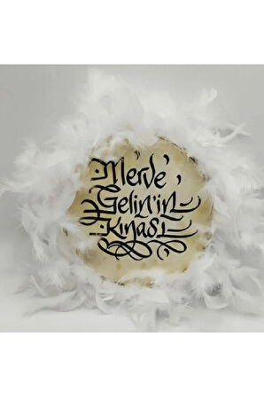 Isme Özel Deri Tef Kına Tefi Otrişli Süslenmiş Gelin Tefi 30 Cm Vurmalı Çalgı Müzik Aleti Def