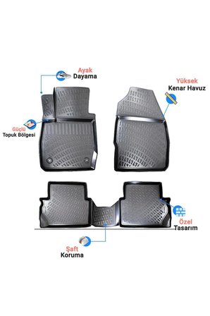 Bmw X5 2010 Araca Özel Üretim 3D Havuzlu Paspas ve Bagaj Havuzu