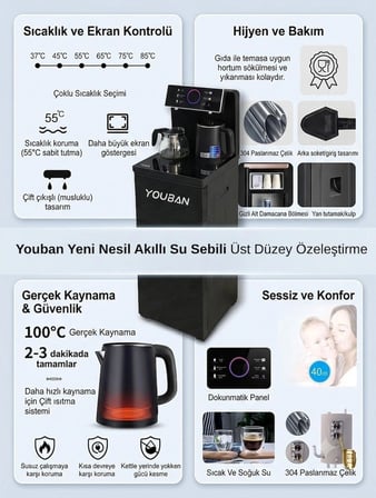 smarttouch gizli damacanalı yeni nesil dijital akıllı su sebili
