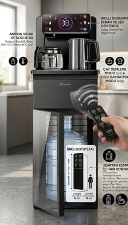 smarttouch gizli damacanalı yeni nesil dijital akıllı su sebili