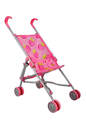 SEÇTİM ALDIM SUNMAN THE STROLLER BEBEK ARABASI BASTON PUSET METAL KATLANIR ÇİLEK DESENLİ 4 TEKER 3+