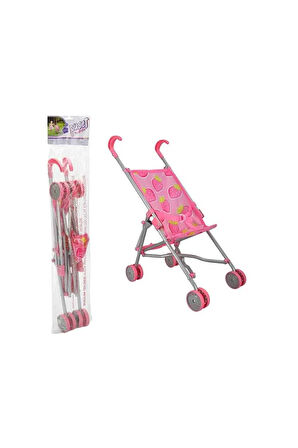 SEÇTİM ALDIM SUNMAN THE STROLLER BEBEK ARABASI BASTON PUSET METAL KATLANIR ÇİLEK DESENLİ 4 TEKER 3+