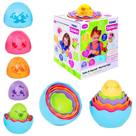 TOMY TOOMİES 73564 SAKLAMBAÇLI İÇ İÇE YUMURTALAR 6-36M+