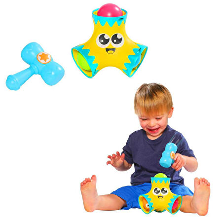 TOMY TOOMİES 73668 TAK TAK FIRLAT TOPLAR BASH POP 18M+