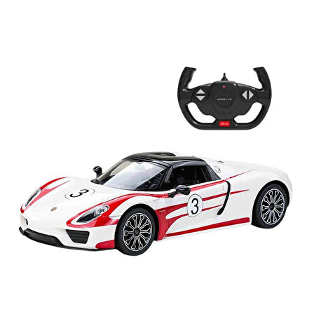 SUNMAN RASTAR 70710 KUMANDALI ARABA PORSCHE 918 SPYDER WEİSSACH F/F R/C 2.4GHZ IŞIKLI 1:14 6+